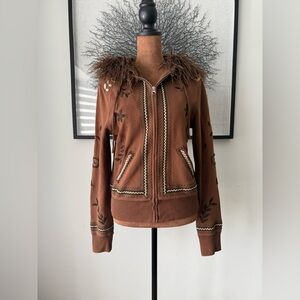 Lucky Brand Embroidered Hoodie Size S